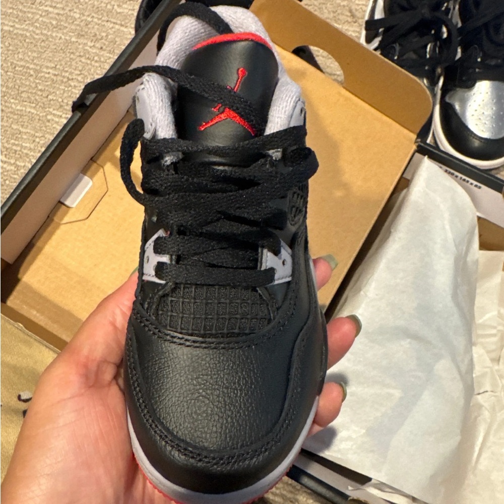 Jordan Black and Red Classic Basketball Sneakers